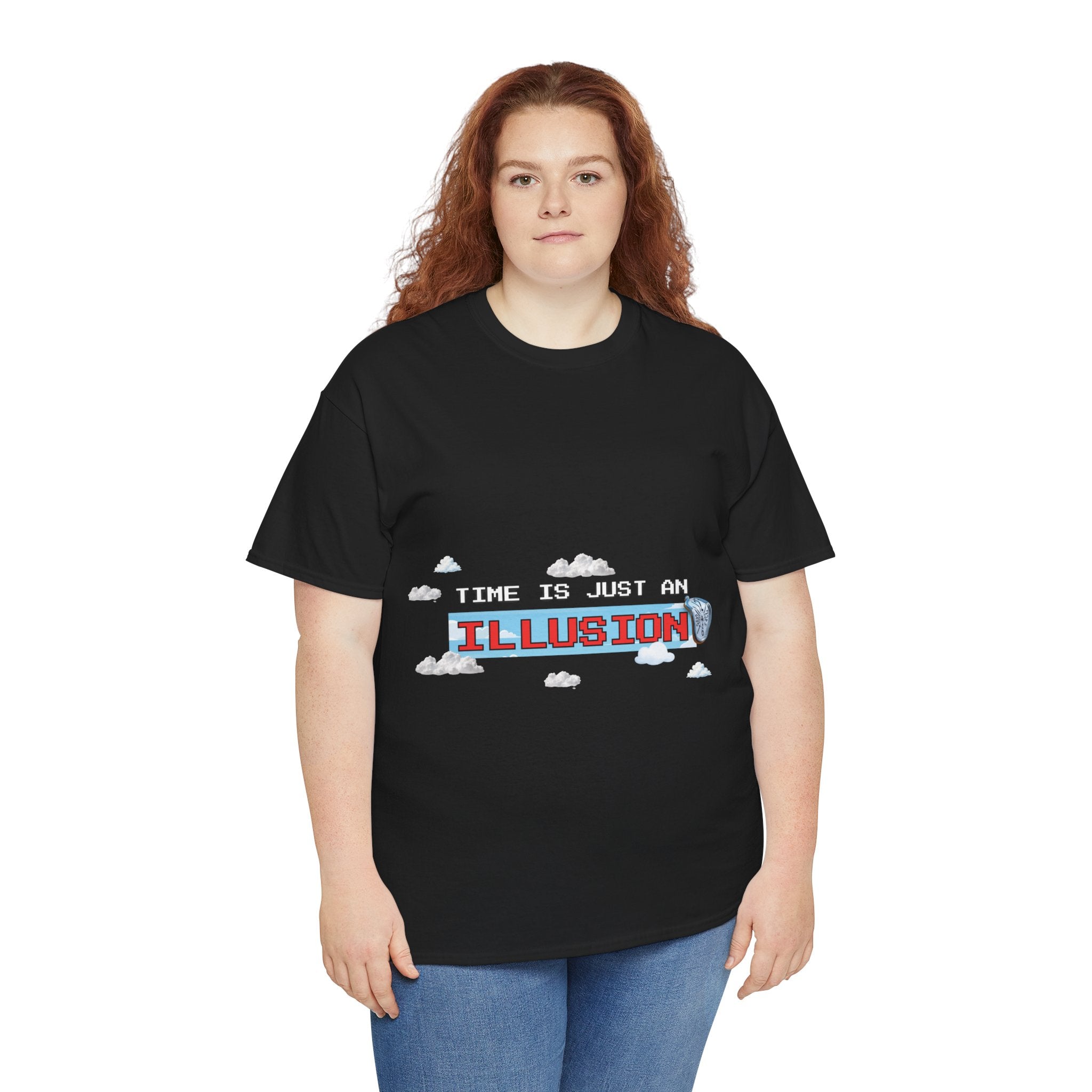 Time Is Just An Illusion T-Shirt — Unisex Heavy Cotton Tee