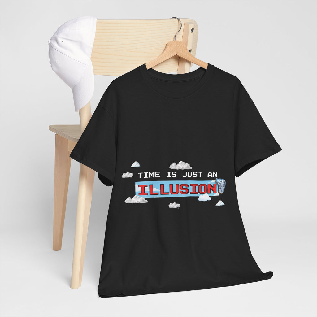 Time Is Just An Illusion T-Shirt — Unisex Heavy Cotton Tee
