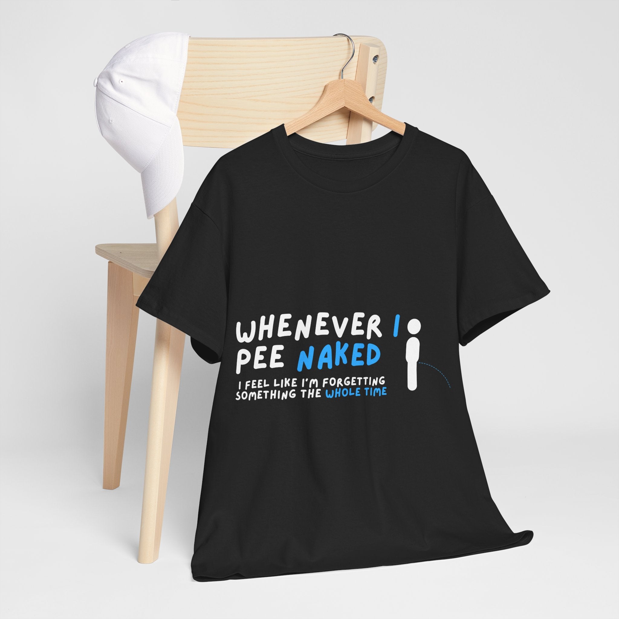 Whenever I pee naked - Human — Unisex Heavy Cotton Tee