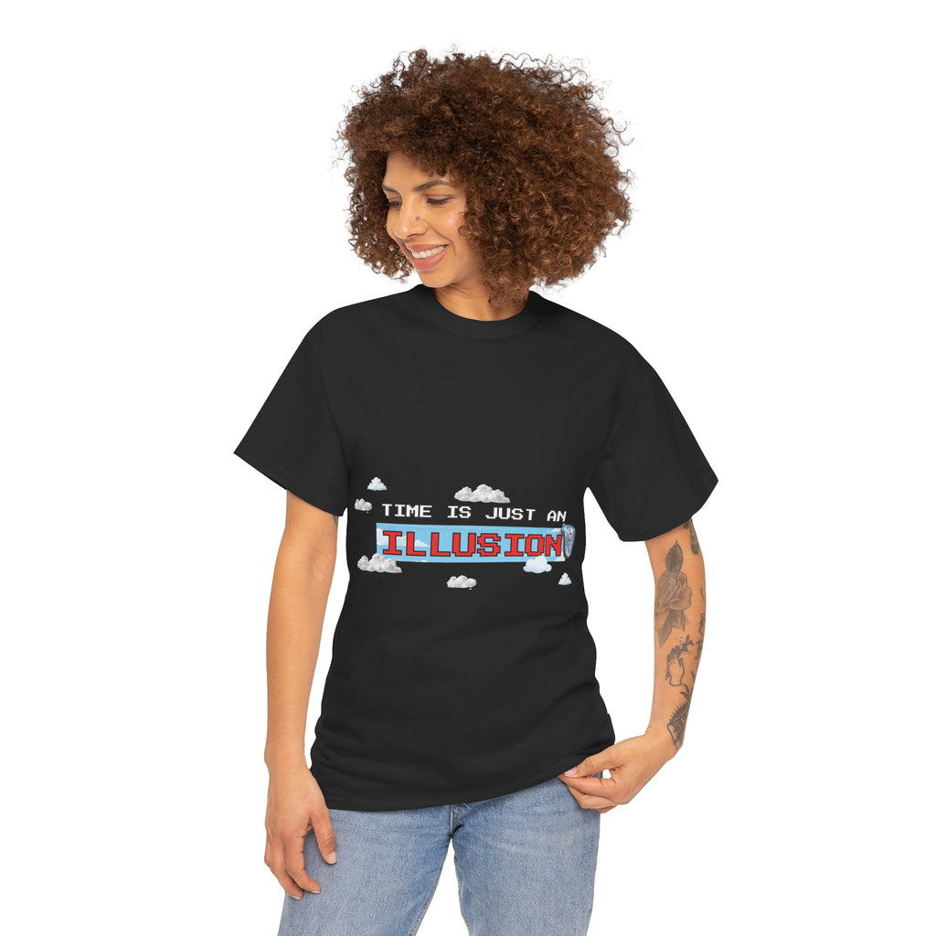 Time Is Just An Illusion T-Shirt — Unisex Heavy Cotton Tee