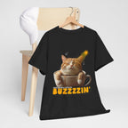 Early morning coffee be buzzzzin — Unisex Heavy Cotton Tee