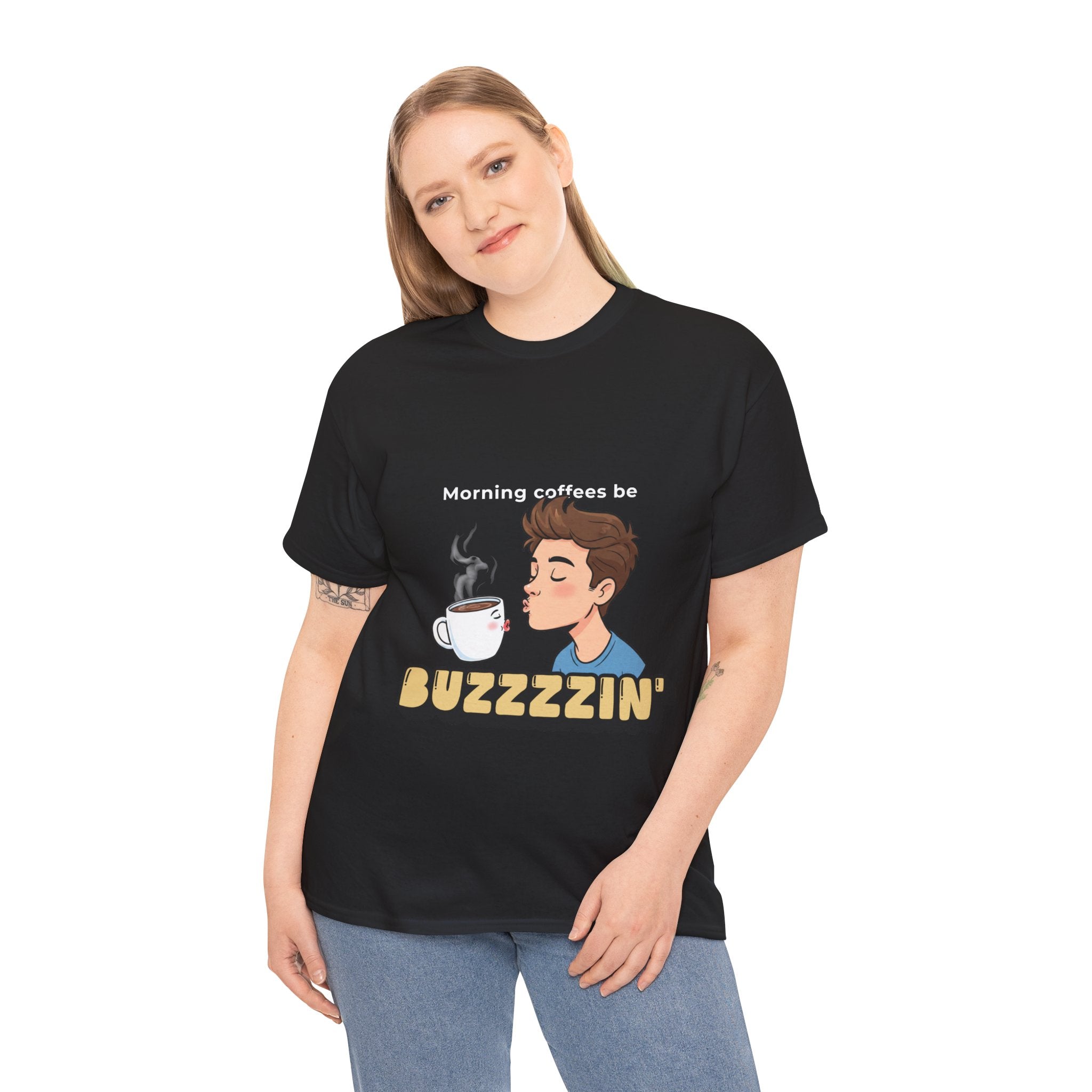 Morning coffees be buzzzzin — Unisex Heavy Cotton Tee