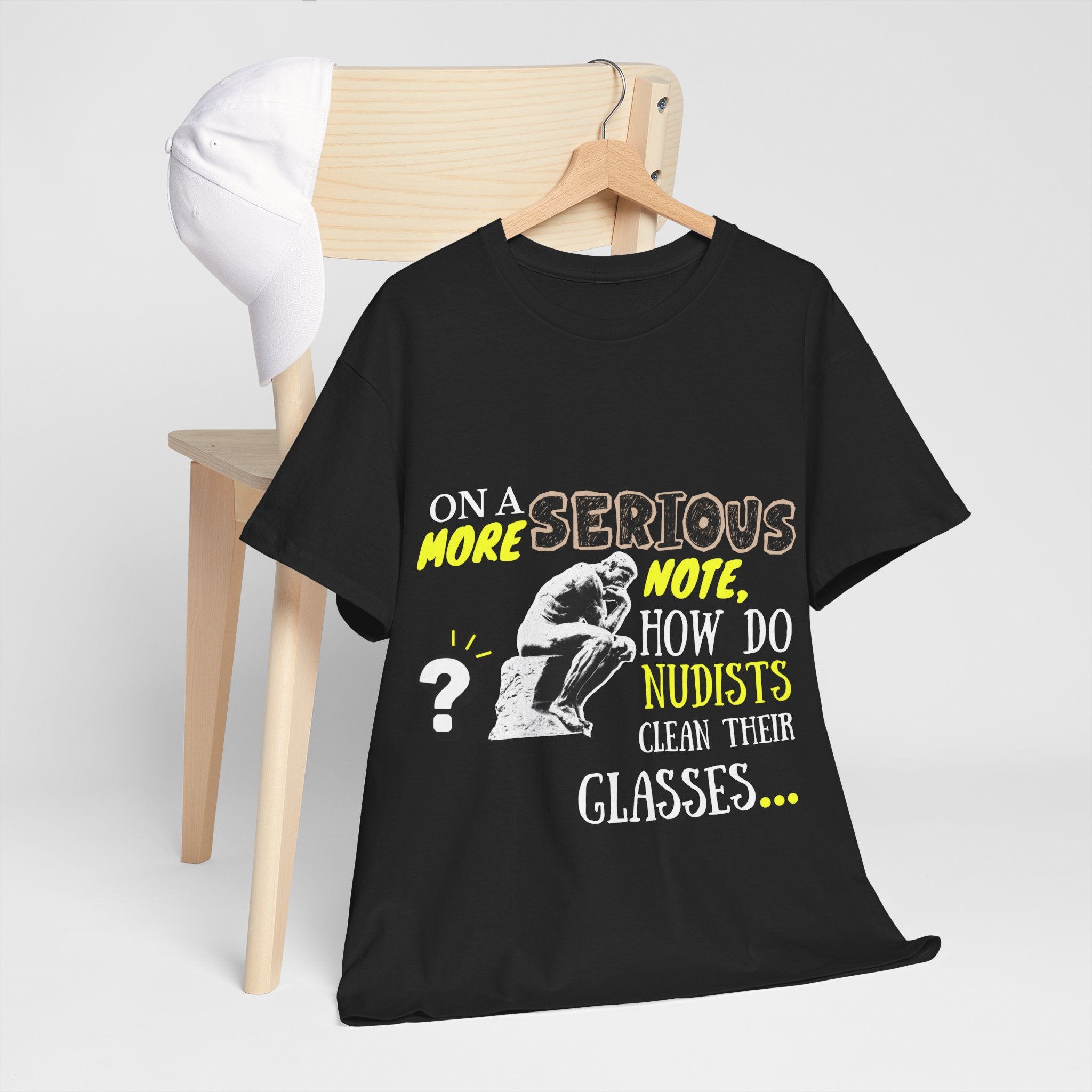 On a more serious note (Nudist) - 4 — Unisex Heavy Cotton Tee