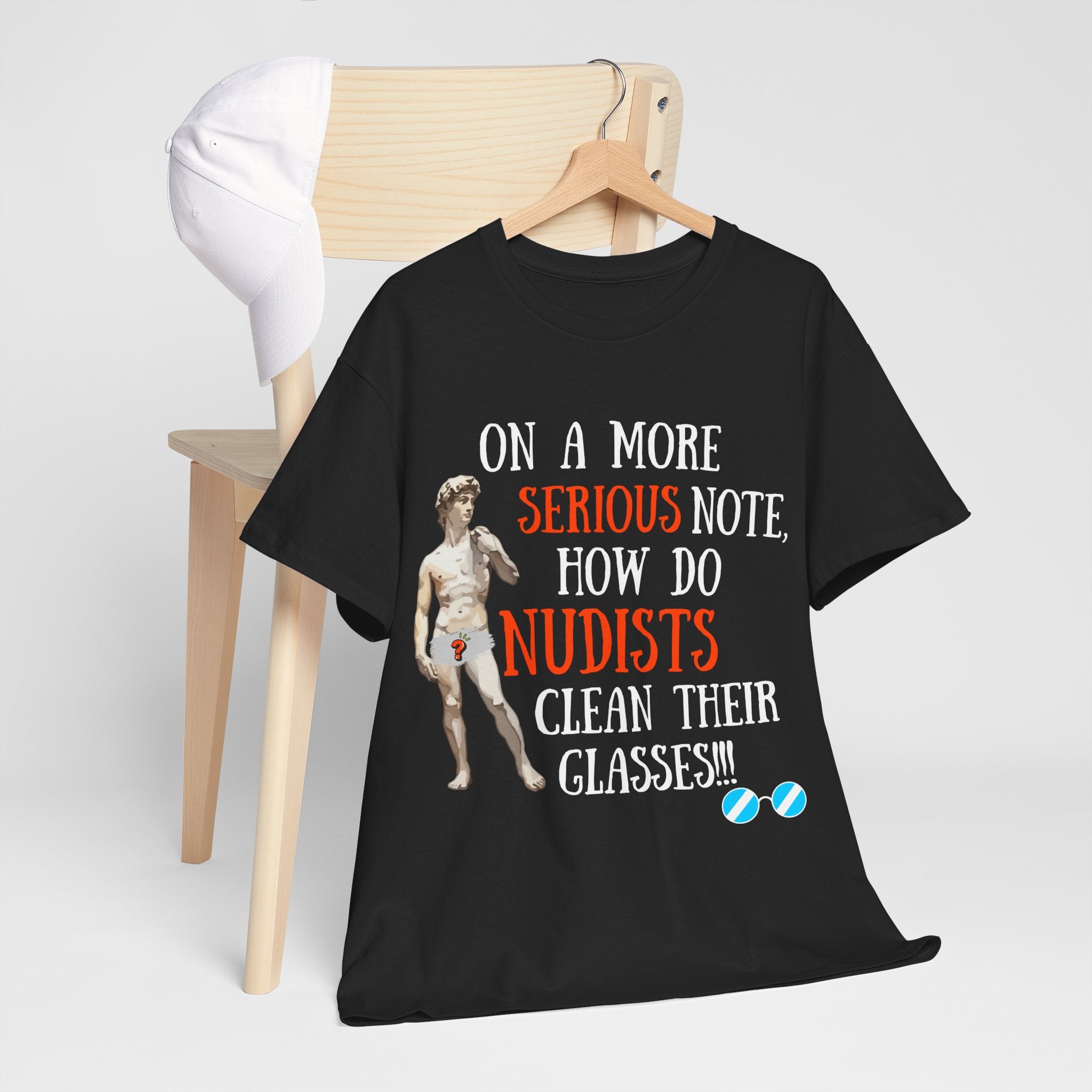 On a more serious note (Nudist) - 3 — Unisex Heavy Cotton Tee