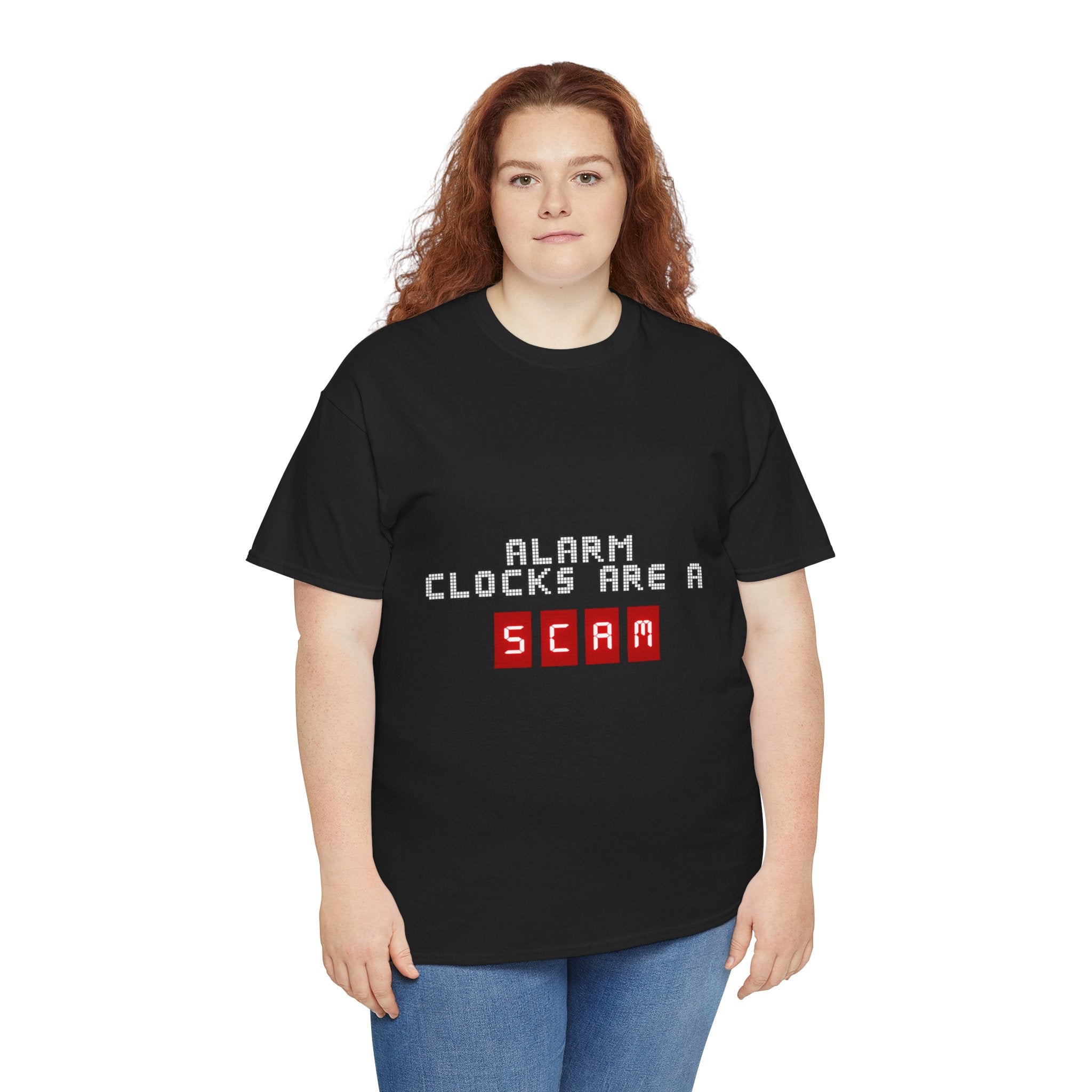 Alarm clocks are a scam — Unisex Heavy Cotton Tee