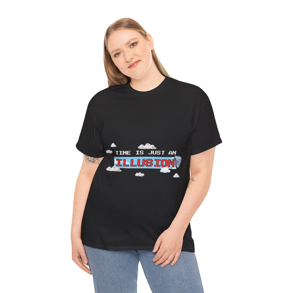 Time Is Just An Illusion T-Shirt — Unisex Heavy Cotton Tee