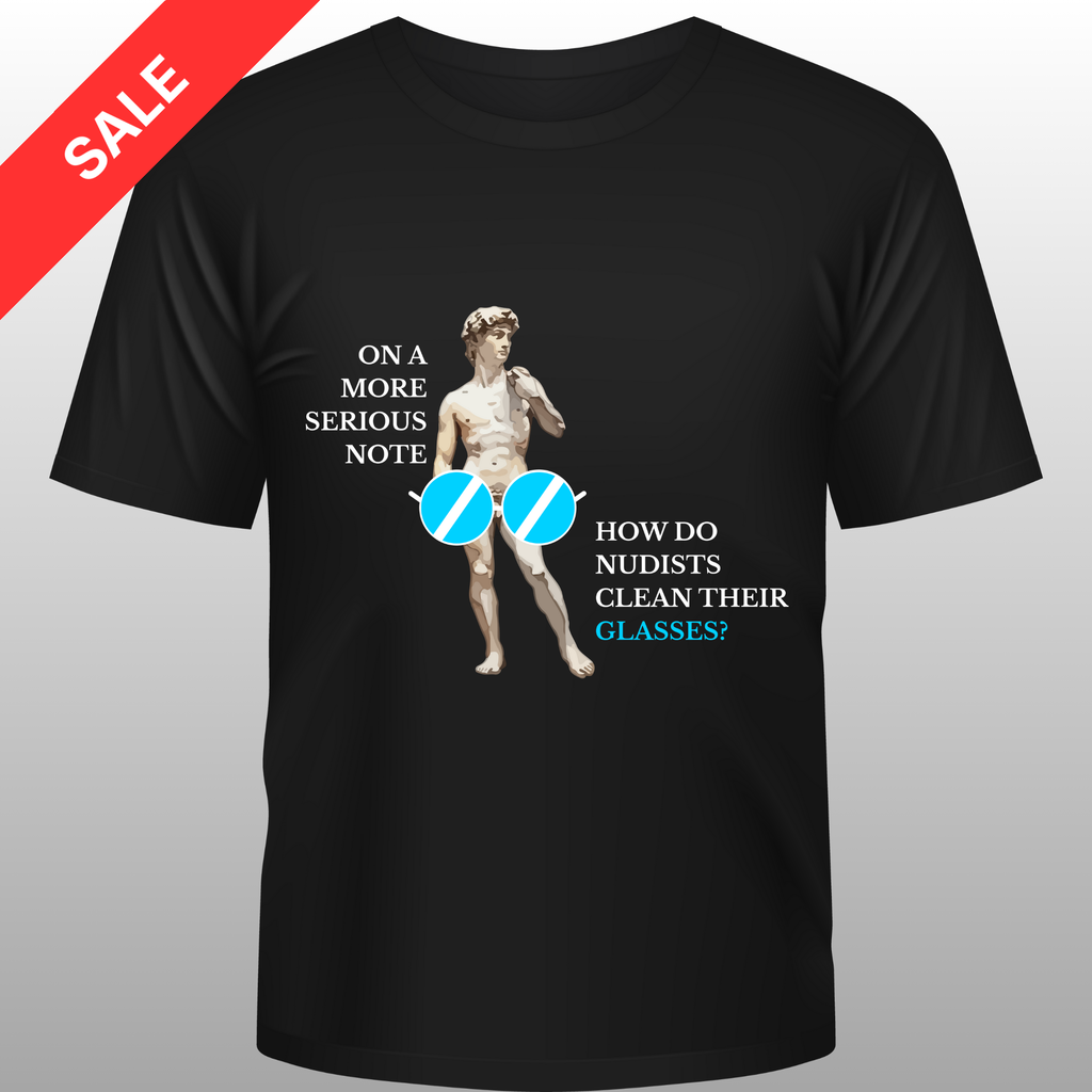 On a more serious note (Nudist) — Unisex Heavy Cotton Tee